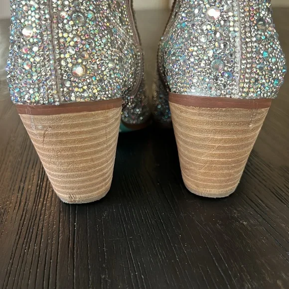Betsy Johnson Rhinestone Boots - Picture 6 of 11